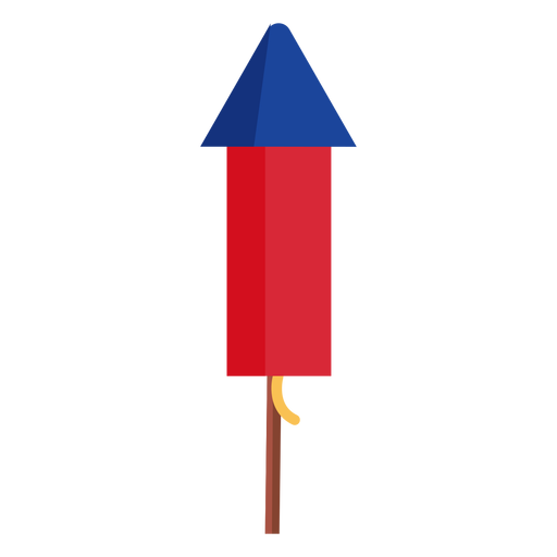 Patriotic firework rocket element PNG Design