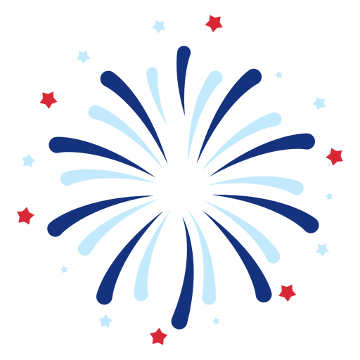 Elemento de fogos de artifício patriótico Desenho PNG