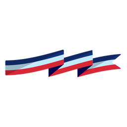 Elemento de cinta de colores de bandera patriótica Diseño PNG