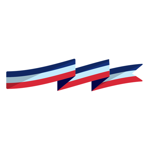 Patriotic flag colors ribbon element PNG Design