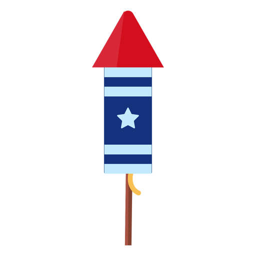 Patriotic star firework rocket element PNG Design