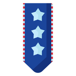 Estrelas patrióticas penduradas elemento de banner Desenho PNG