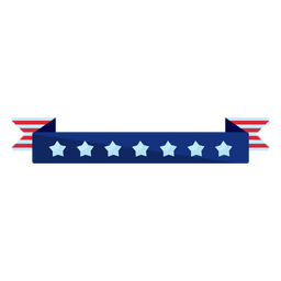 Elemento de fita com estrelas patrióticas Desenho PNG