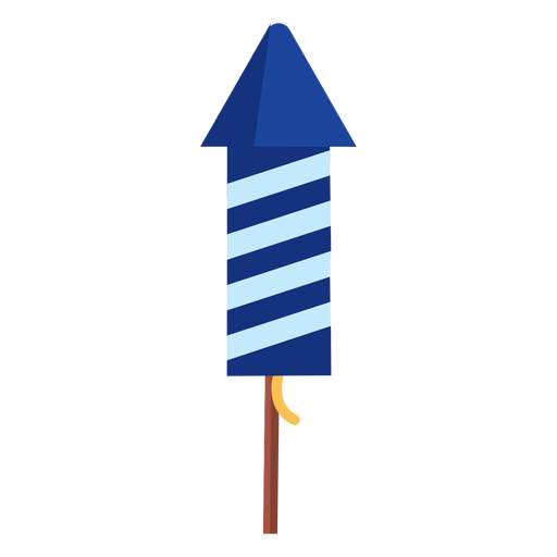 Patriotic striped firework rocket element PNG Design