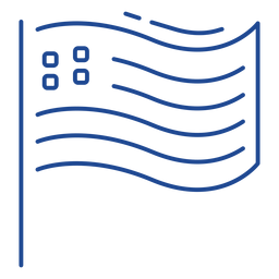 Patriotic usa flag stroke PNG Design