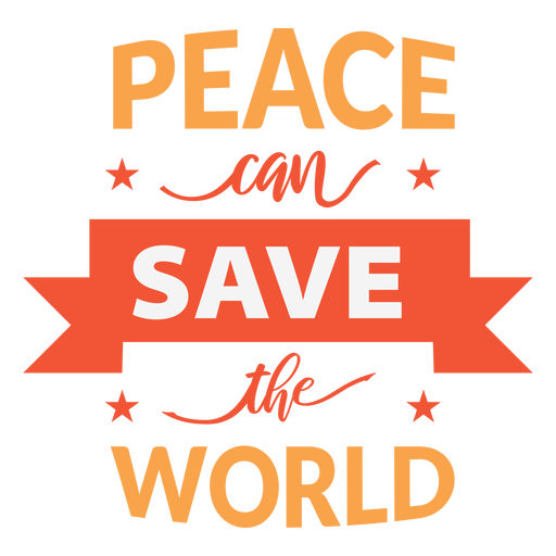 A paz pode salvar as letras do mundo Desenho PNG