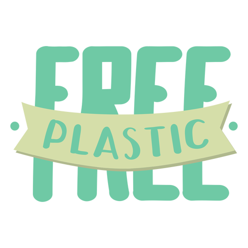 Plastic free lettering PNG Design