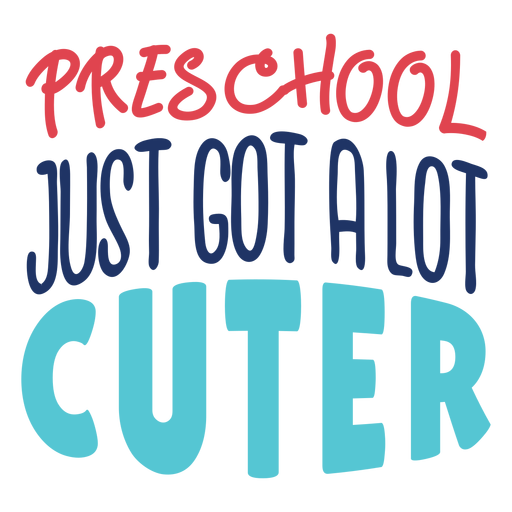 El preescolar acaba de tener un diseño de letras más lindo Diseño PNG