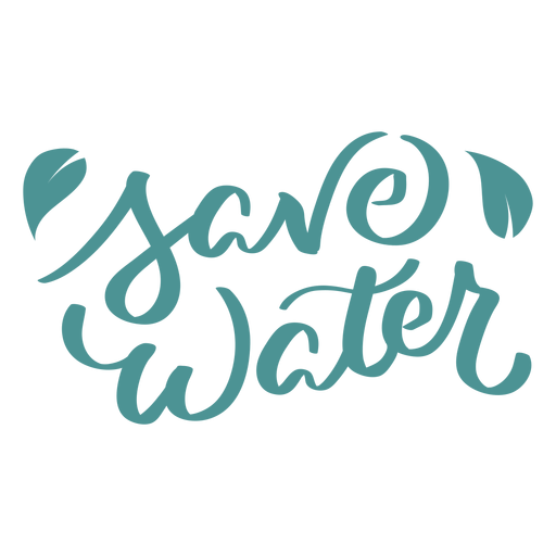 Save water lettering
