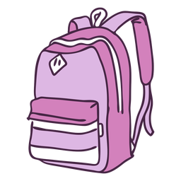 School bag color doodle PNG Design