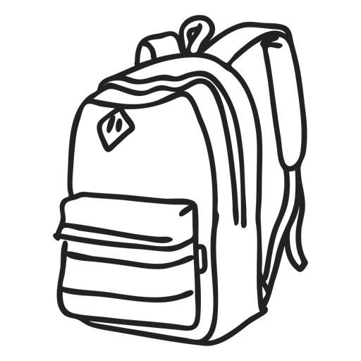School bag doodle PNG Design