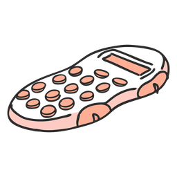 School calculator color doodle PNG Design