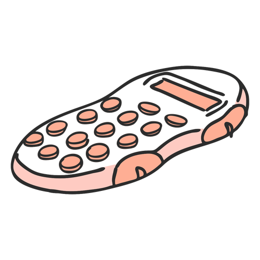 School calculator color doodle PNG Design