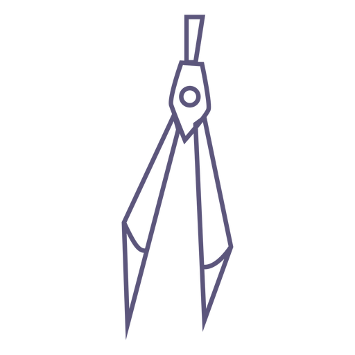 Icono de trazo de brújula escolar Diseño PNG