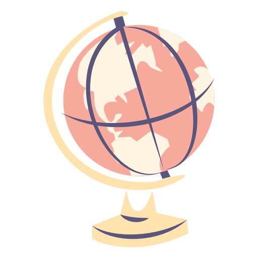 Icono plano de globo escolar