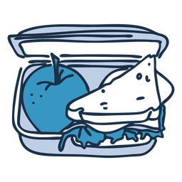 Schule Lunchbox Farbe Gekritzel PNG-Design