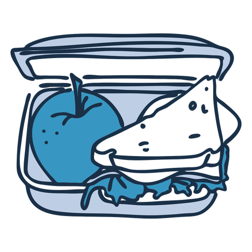 Download School lunch box color doodle - Transparent PNG & SVG vector file