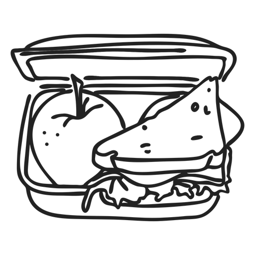 Download School lunch box doodle - Transparent PNG & SVG vector file