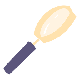 Icono plano de lupa de escuela Diseño PNG