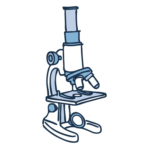 School microscope color doodle PNG Design