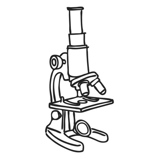 Doodle de microscopio escolar Diseño PNG