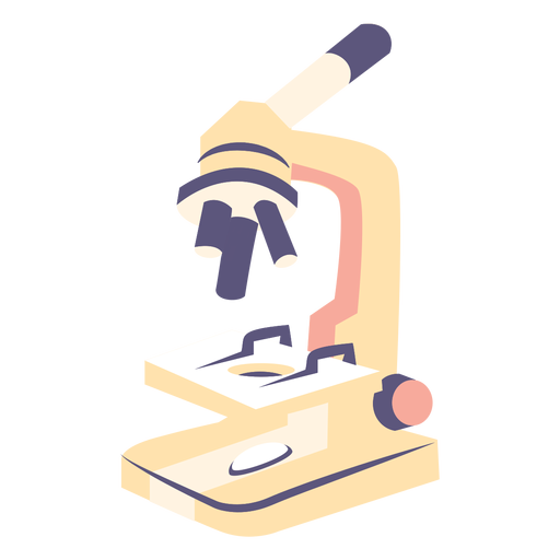 School microscope flat icon