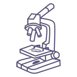 Ícone de traço do microscópio escolar Desenho PNG