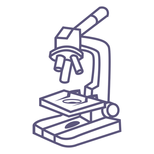 Schulmikroskop-Strichsymbol PNG-Design