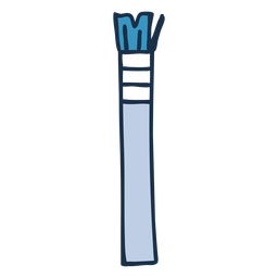 Doodle de color de pincel escolar Diseño PNG