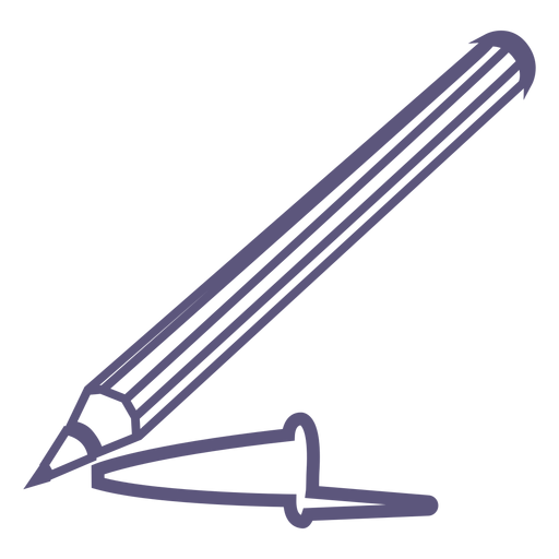 Icono de doodle de pluma de escuela