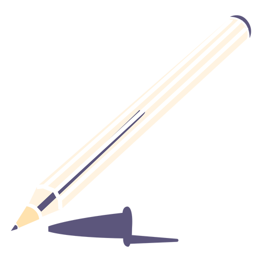 Ícone plano de caneta escolar Desenho PNG