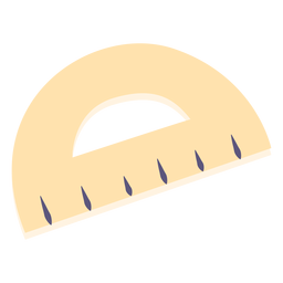 School protractor flat icon PNG Design