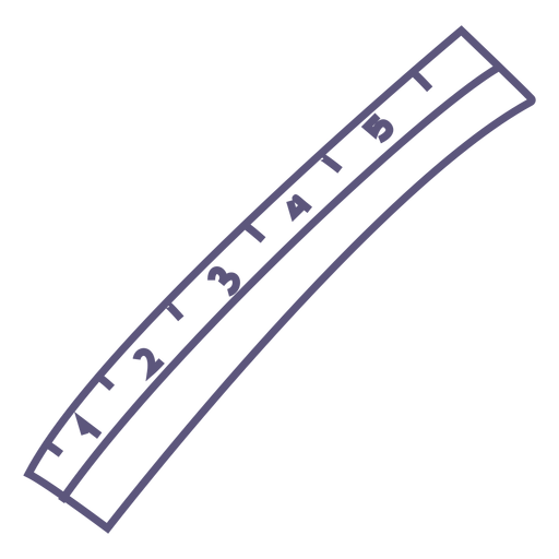 School ruler stroke icon PNG Design