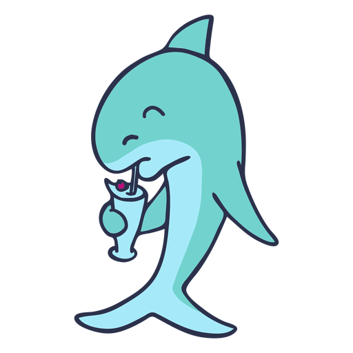 Hai trinken Shake Cartoon PNG-Design