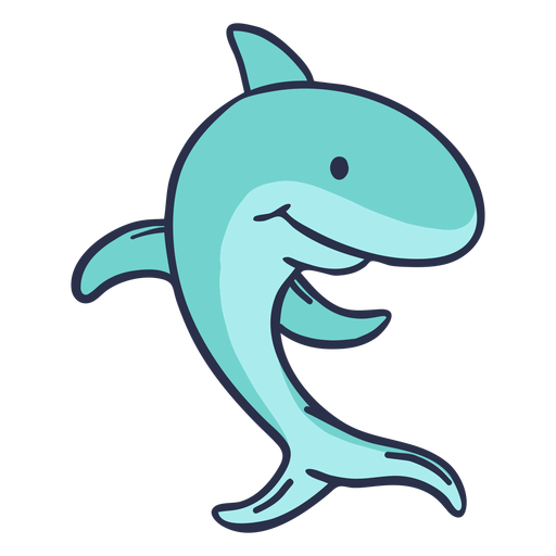 Diseño PNG Y SVG De Dibujos Animados De Tiburones Caminando Para Camisetas