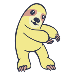 Pereza calentando dibujos animados Diseño PNG