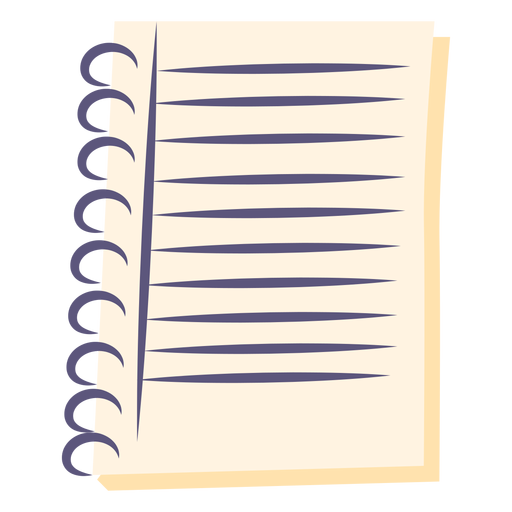 Icono plano de cuaderno de espiral Diseño PNG
