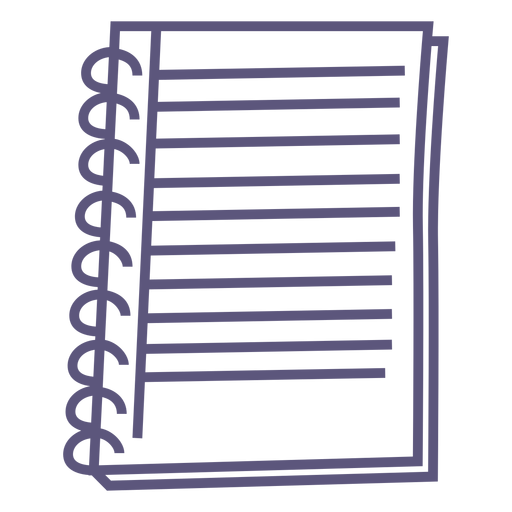 Icono de trazo de cuaderno de espiral