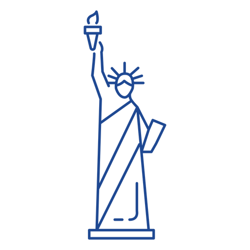 Statue of liberty stroke PNG Design