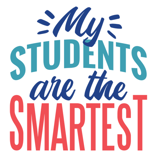 The smartest students lettering design PNG Design