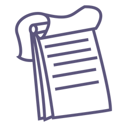 Icono de trazo de cuaderno de espiral superior Diseño PNG