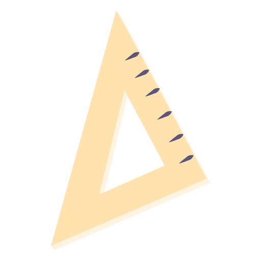 Flaches Symbol des Dreieckslineals PNG-Design