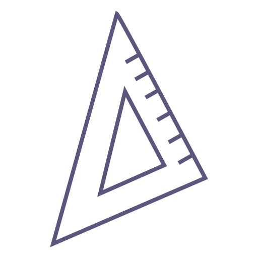 Dreieckslineal Strichsymbol PNG-Design