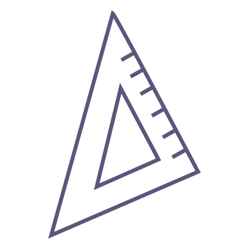 Triangle ruler stroke icon PNG Design