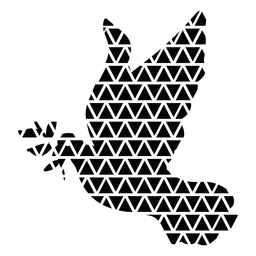 Silueta de paloma de formas triangulares Diseño PNG