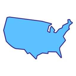 Elemento de traço do mapa dos Estados Unidos Desenho PNG