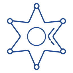 Curso de distintivo do xerife dos EUA Desenho PNG
