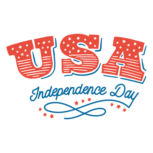 Usa independence day lettering