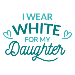 Use branco para letras de filha Desenho PNG