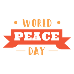 Letras do Dia Mundial da Paz Desenho PNG
